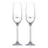 champagne flutes with heart engraving