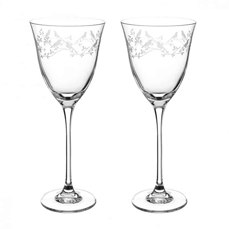 Serenity Crystal Red Wine Glasses - Set of 2 | Diamante Home