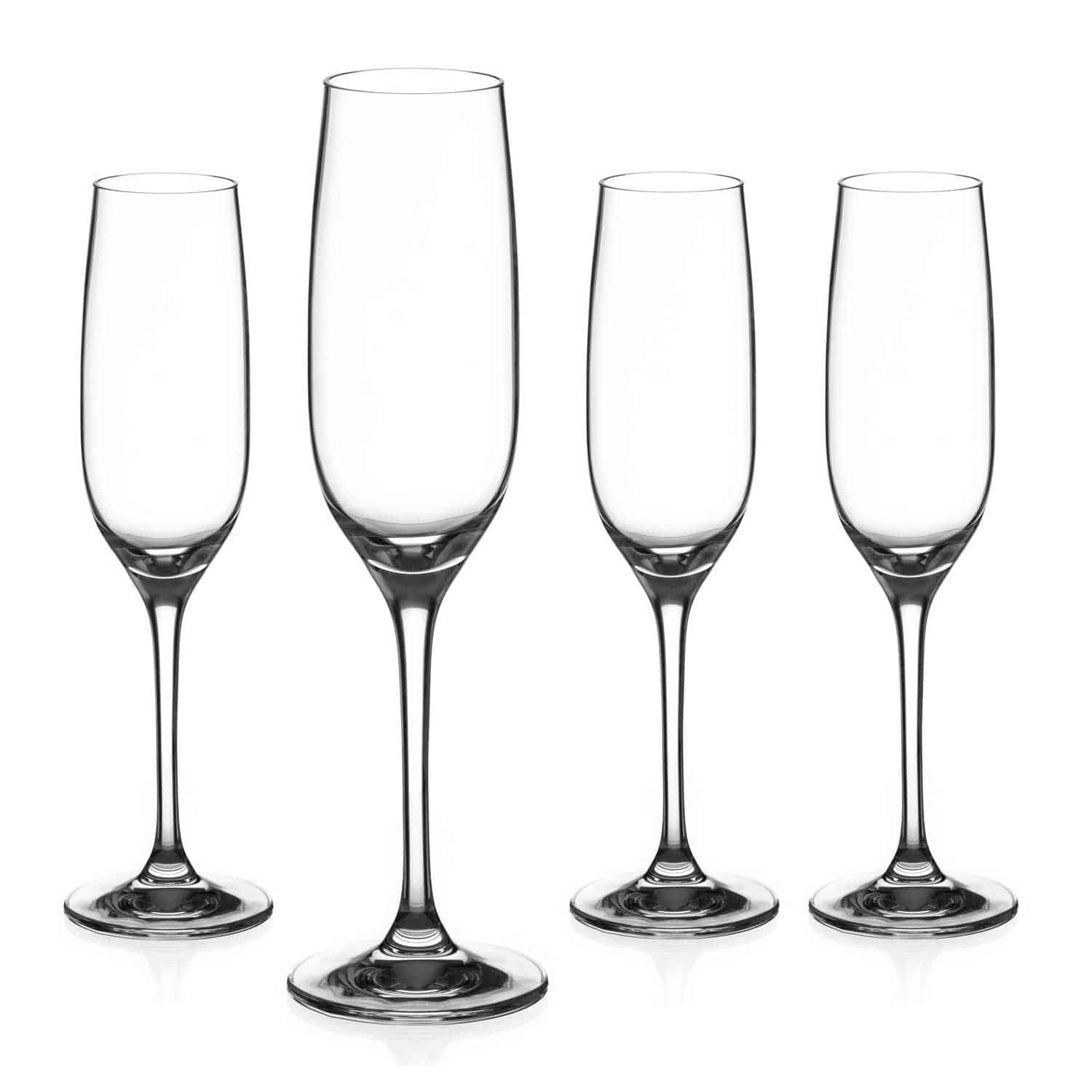 Everyday Champagne Flutes - Set of 4 | Diamante Home