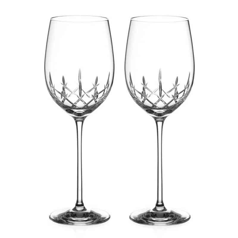 Classic Crystal Red Wine Glasses Set Of 2 Diamante Home