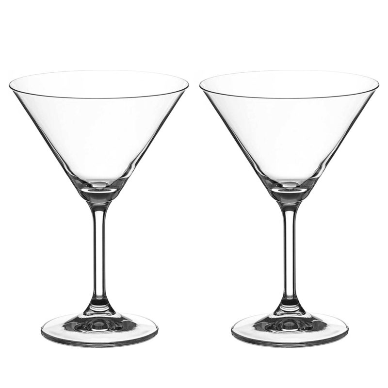 Moda Martini Cocktail Glasses Set Of 2 Diamante Home 9753