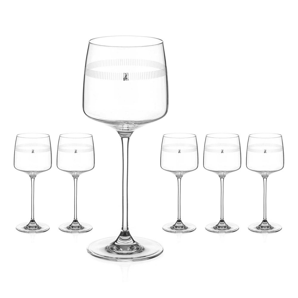 Passion Wine Glasses Adorned With Swarovski Crystals Set Of 6