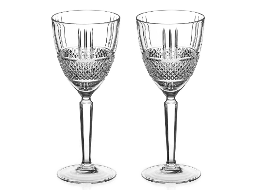 Crystal Wine Glasses Pair ‘ava Set Of 2 Diamante Home