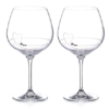 heart crystal gin glasses