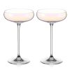 lustre crystal champagne saucers